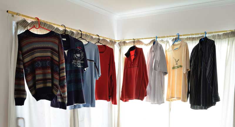 effect of detergent on clothes drying indoors
