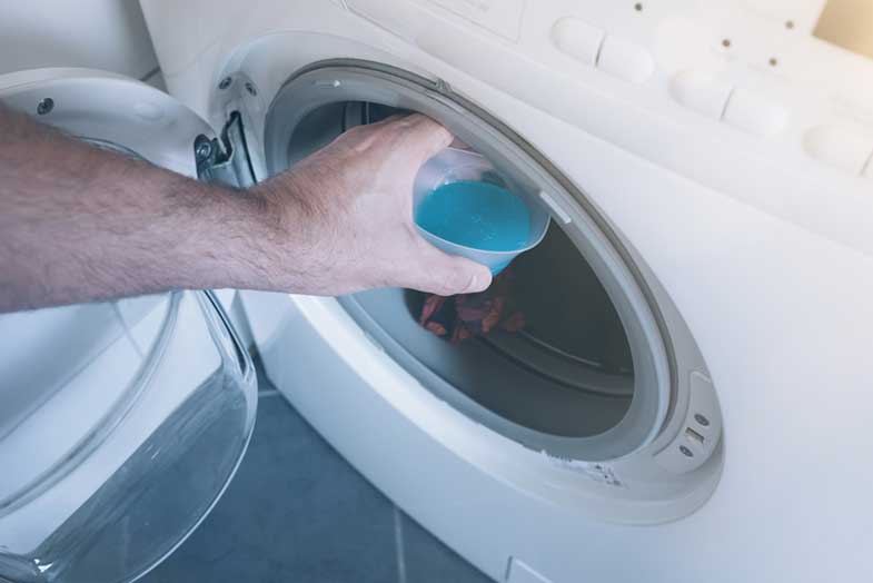 Apparently, you're supposed to put the laundry detergent cup right in the  washer